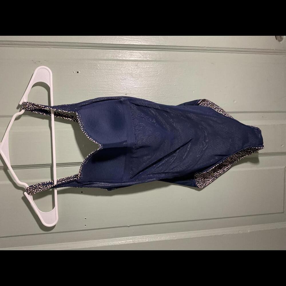 Nip Tuck Swimsuit Navy With Pink Patternone Piece… - image 8